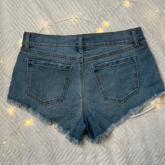 NEW! Sincerely Jules Lace Up Low Rise Distressed Shorts - Picture 10 of 10